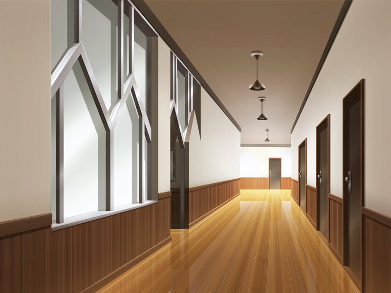 The corridor of the large house